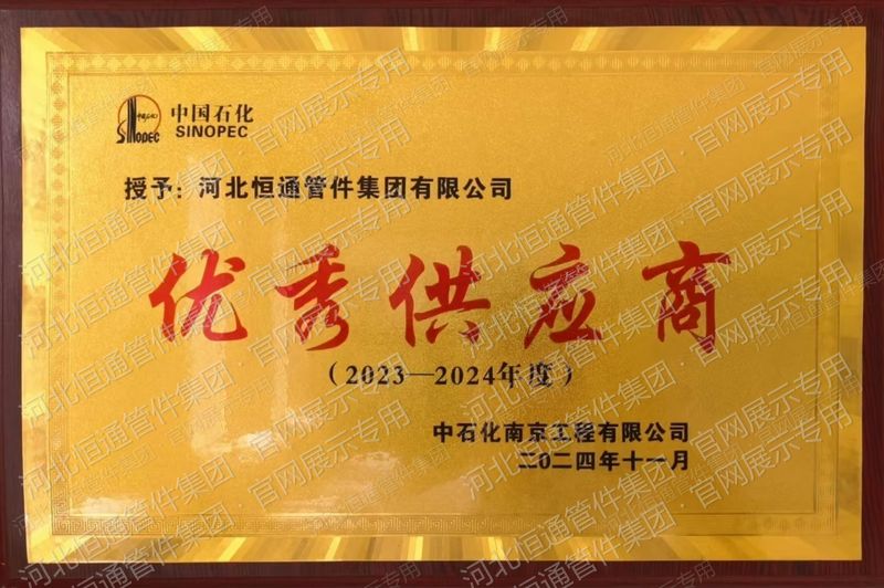 Outstanding Supplier — Sinopec Nanjing Engineering (2024)