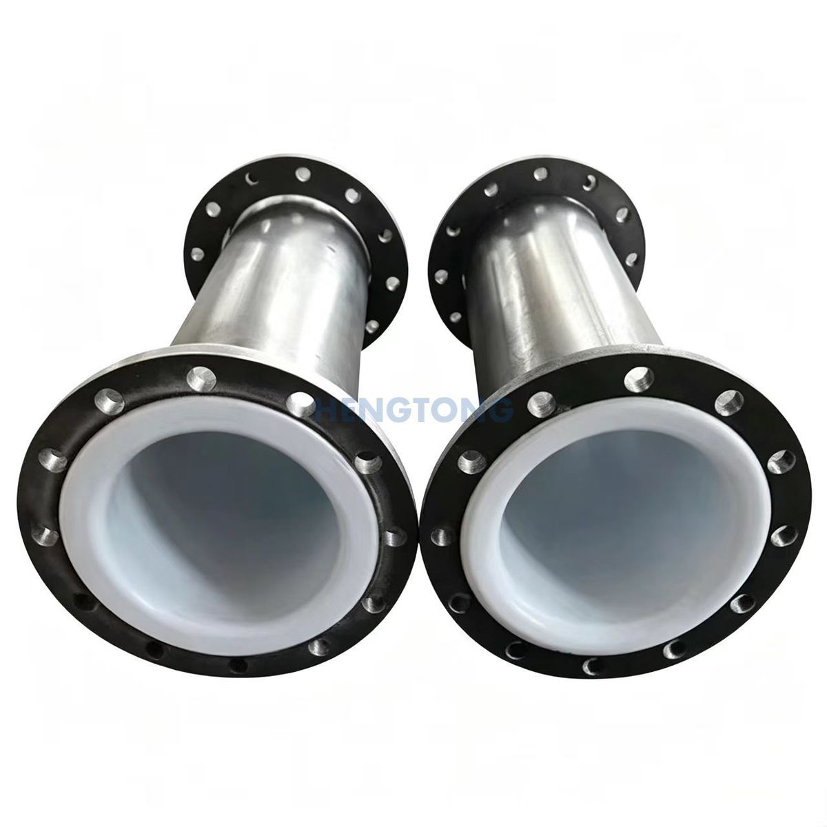 Plastic-lined steel pipe