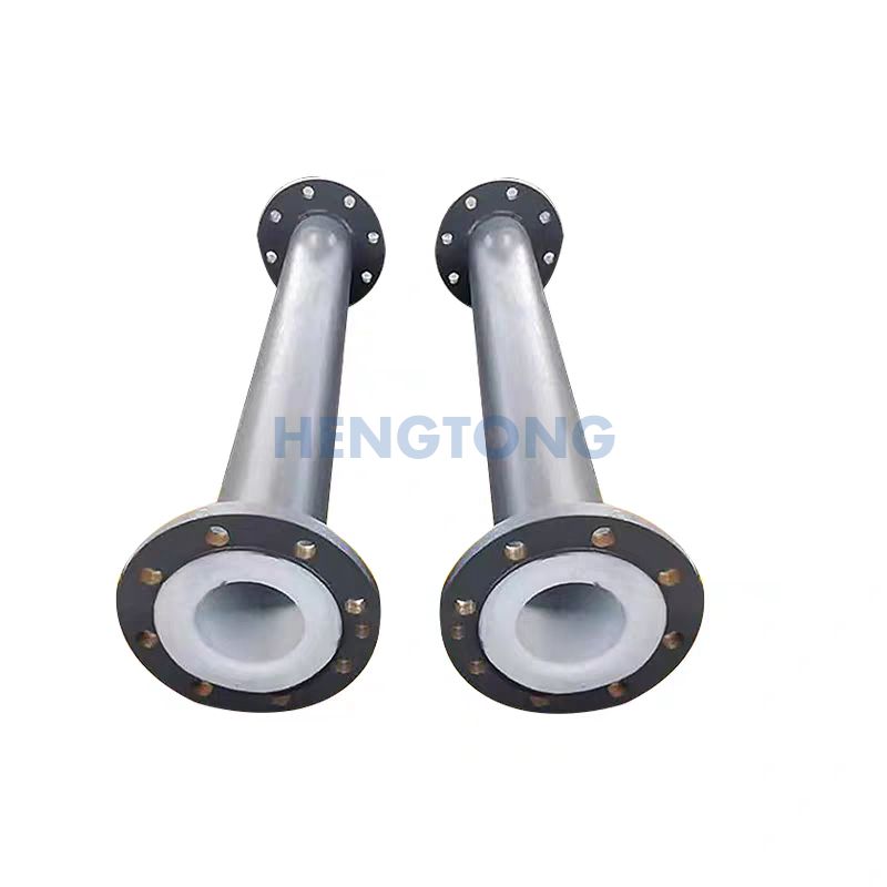 Plastic-lined wear-resistant straight pipe