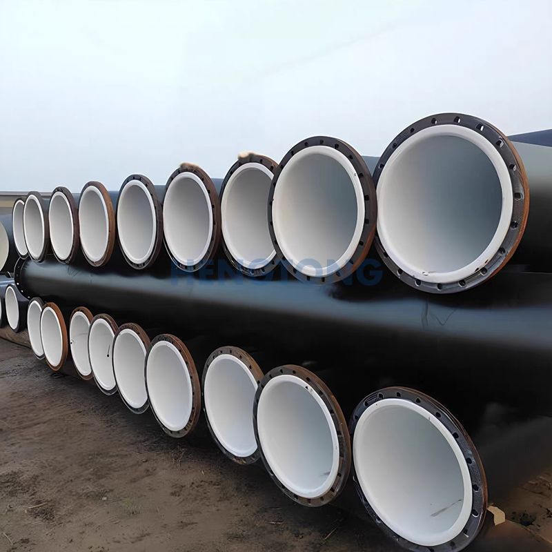Steel-lined plastic pipe